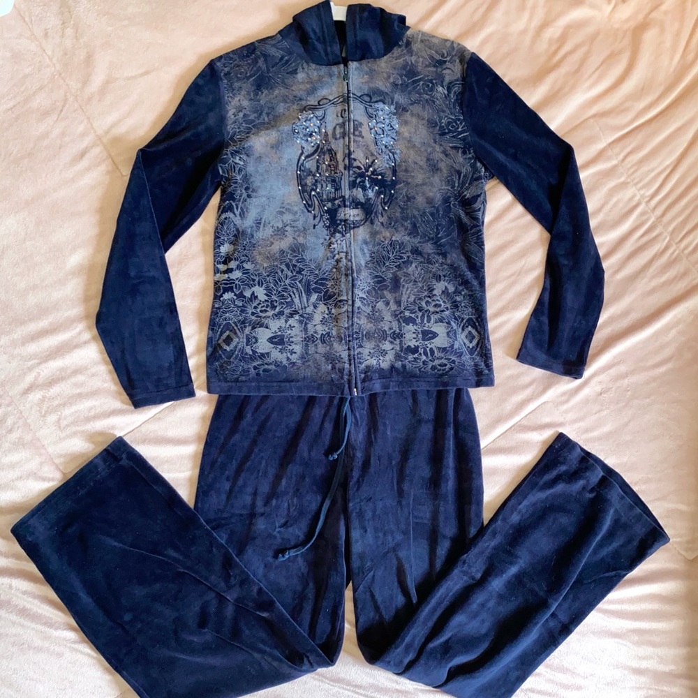 Susan Lawrence Blue Travel Track Suit